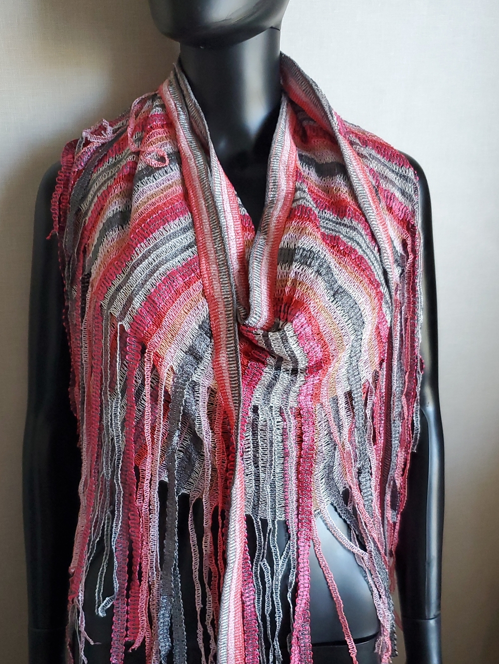 Missoni NWOT Multi Use Fringed Knit Shawl Coverup - Picture 7 of 10